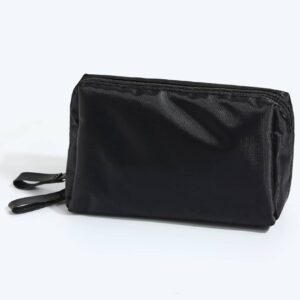 1pc Black Portable Travel Storage Makeup Bag For Women Girls