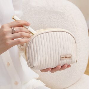 1pc Cream Cloud Advanced Mini Portable Travel Storage Makeup Bag For Women Girls