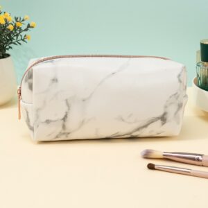 1pc Marble Pattern Square Makeup Bag
